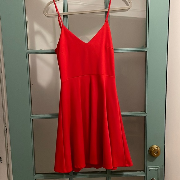 H&M red skater dress. size 6 - Picture 1 of 3